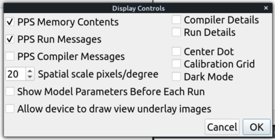 Display Controls Dialog