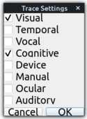 Trace Settings Dialog