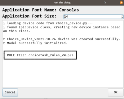 Font Settings Dialog